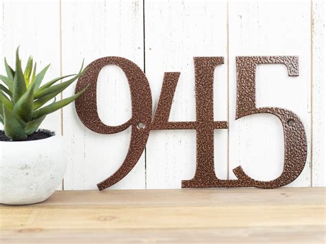 house address numbers metal 3 rustic|Amazon.com: Rustic House Numbers.